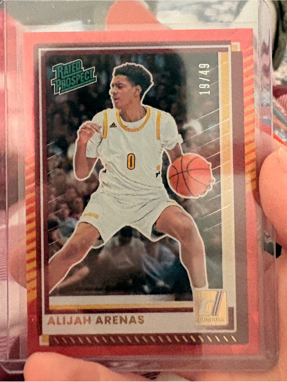 Russ Alijah Arenas Basketball Card - Red and Yellow Accents